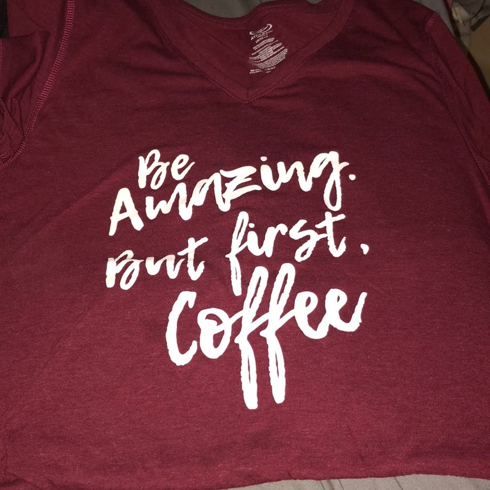 Athletic works t-shirt burgundy